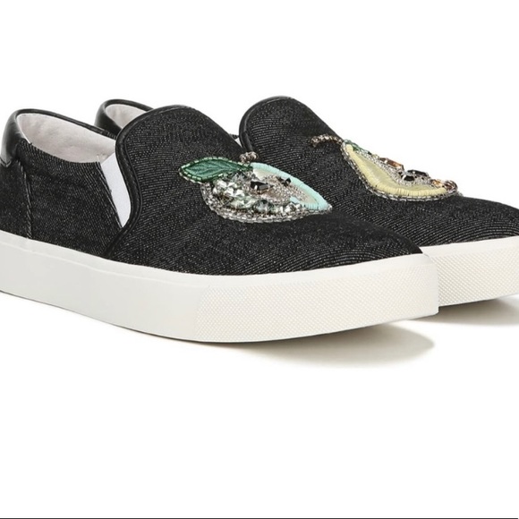 SOLD⛔️SAM EDELMAN Black Denim pear/Apple slip on - Picture 11 of 11